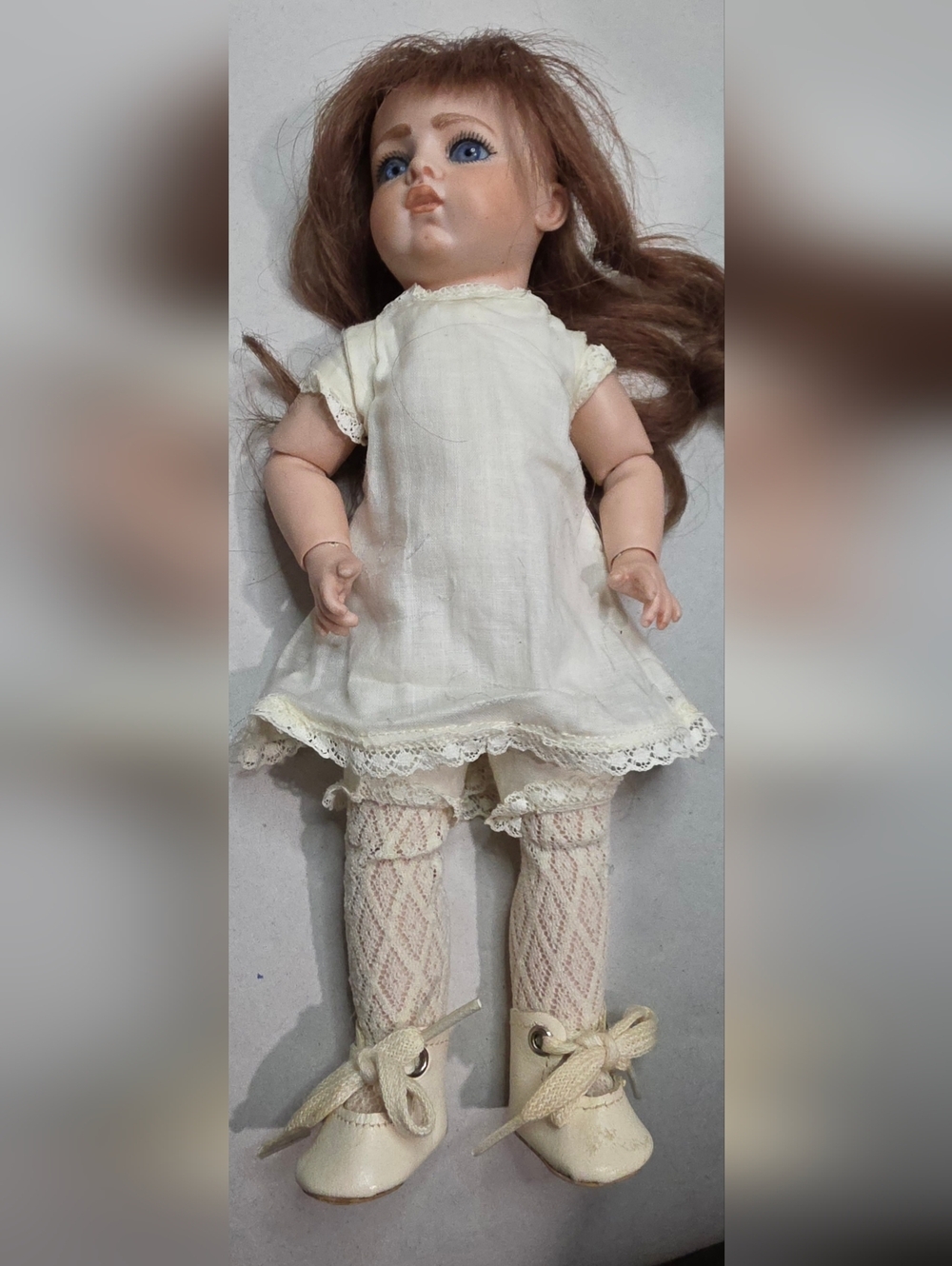 VINTAGE BRU JNE BERDINE FRENCH REPRODUCTION BISQUE DOLL COMES W/ ALL SHOWN - Picture 9 of 16